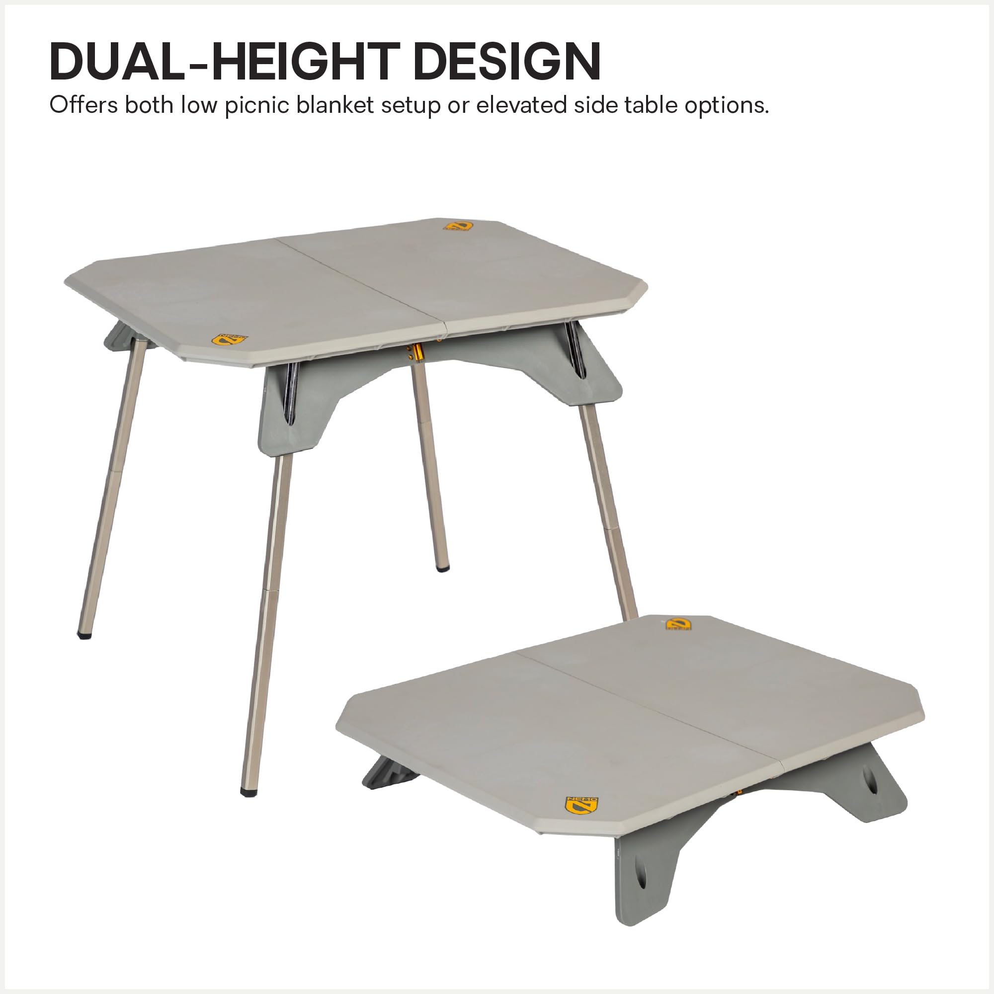 Amazon.com: NEMO Equipment Moonlander Dual-Height Camp Table - Fog